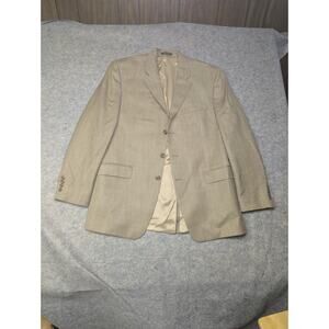 Lauren Ralph Lauren 52% Silk 48% Wool Blend Tan Blazer Jacket Men’s Size 44L
